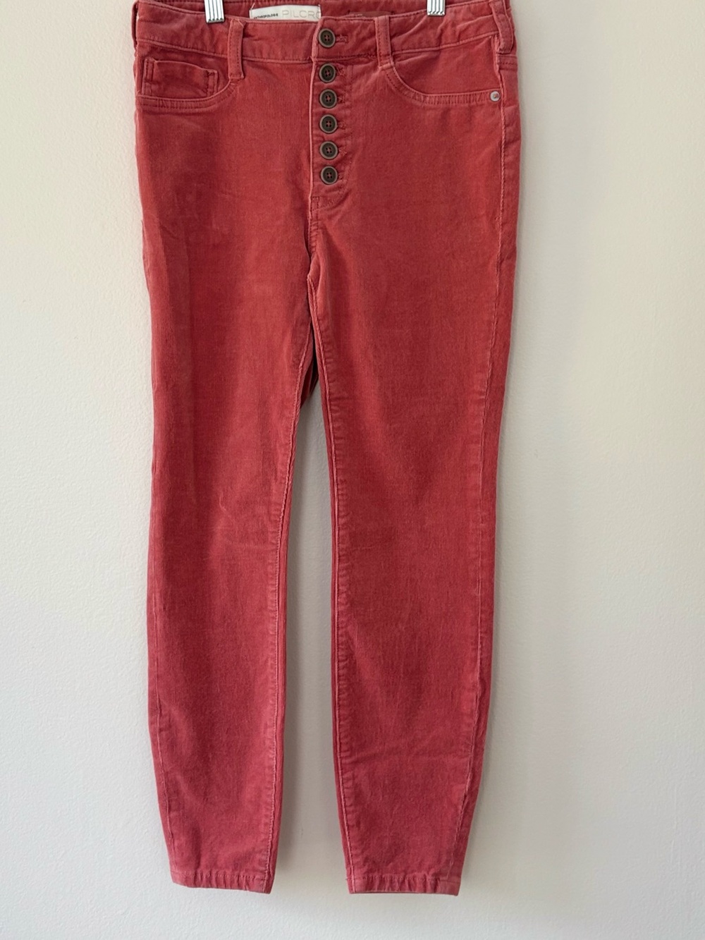 Pilcro Anthropologie Pink High-Rise Skinny Corduroy Pants Size 27
